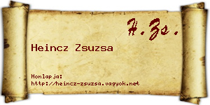 Heincz Zsuzsa névjegykártya